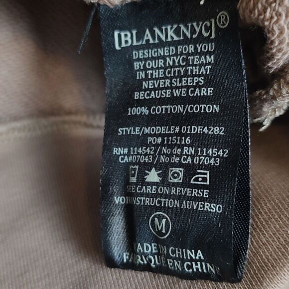 BlankNYC Quarter Zip Semi Cropped Long Sleeve Pull Over Top Size M - Picture 8 of 11